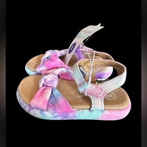 Cat & jack sandals size 6 tie-dye